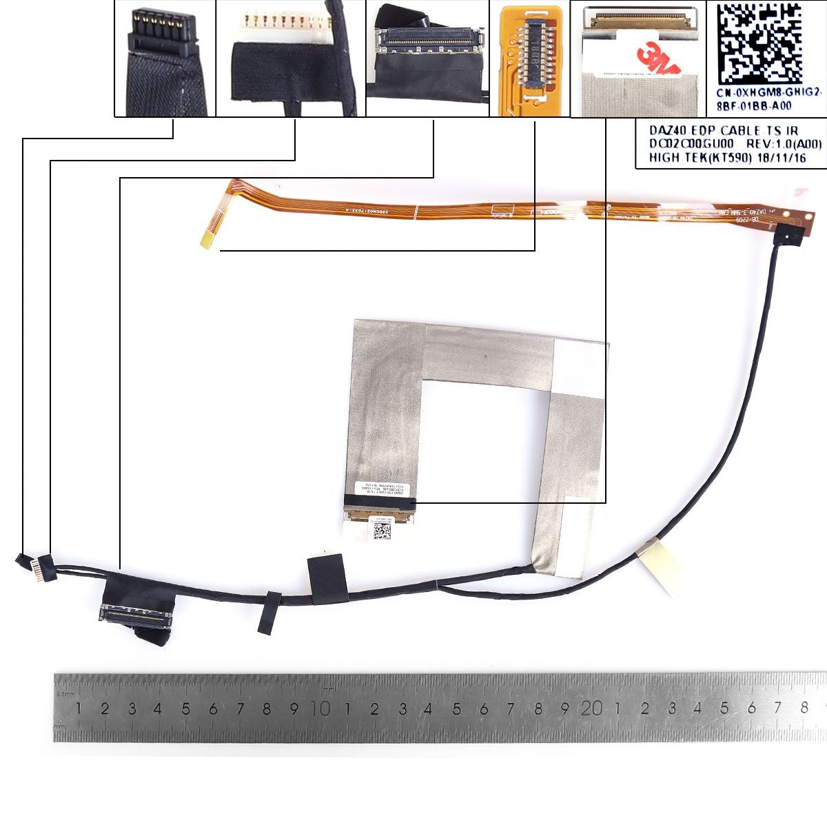 Cable Flex Para Portátil Dell Latitude E7490 7490 Dc02Coogu0O 0Xhgm8 Ir Con Táctil 40 Pines