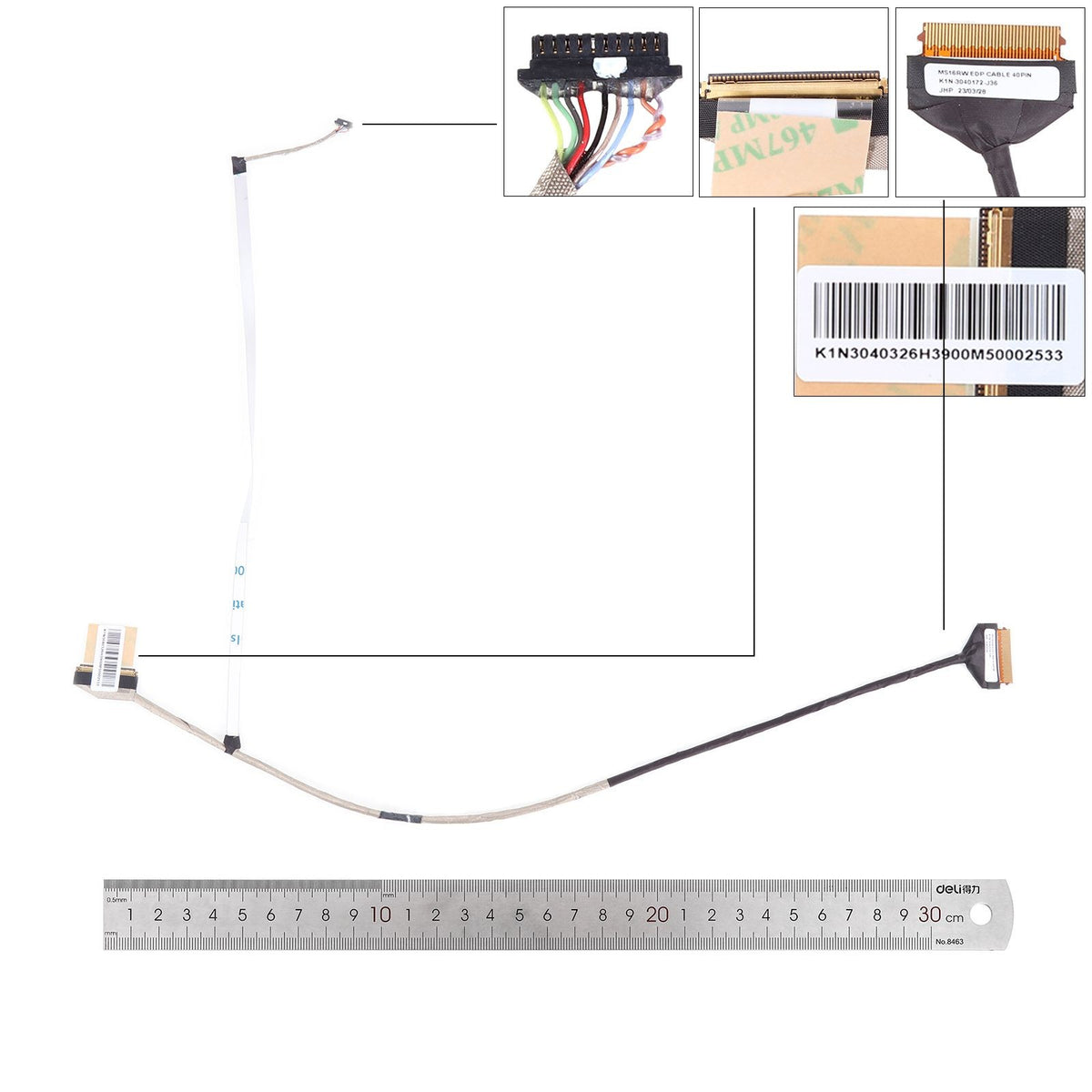 Cable Flex Para Portátil Msi Gf65 Gf63 Ms16Rw/W1 Ms-16R4 K1N-3040172-J36 40 Pines