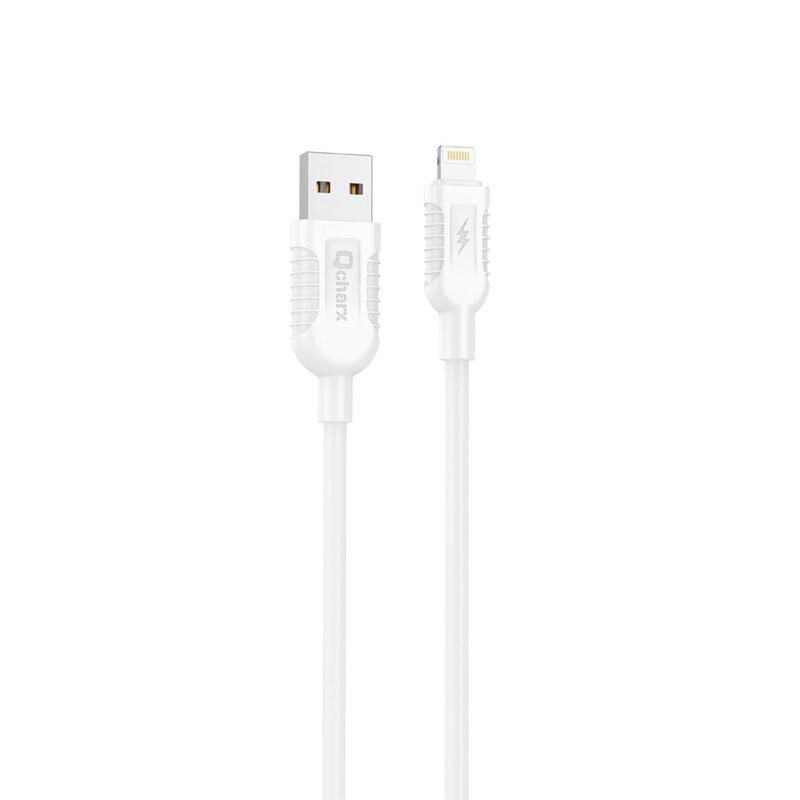 Cable Qcharx Athens Usb A Lightning 3a 1 M Pvc Blanco