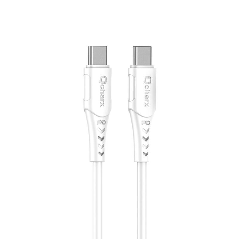 Cable Qcharx Sofia Tipo C A Tipo C 3a 60w 1 M Pvc Blanco