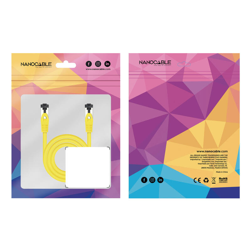 Cable Red Cat8.1 2ghz Lszh Sstp Awg26 Amarillo 2 M