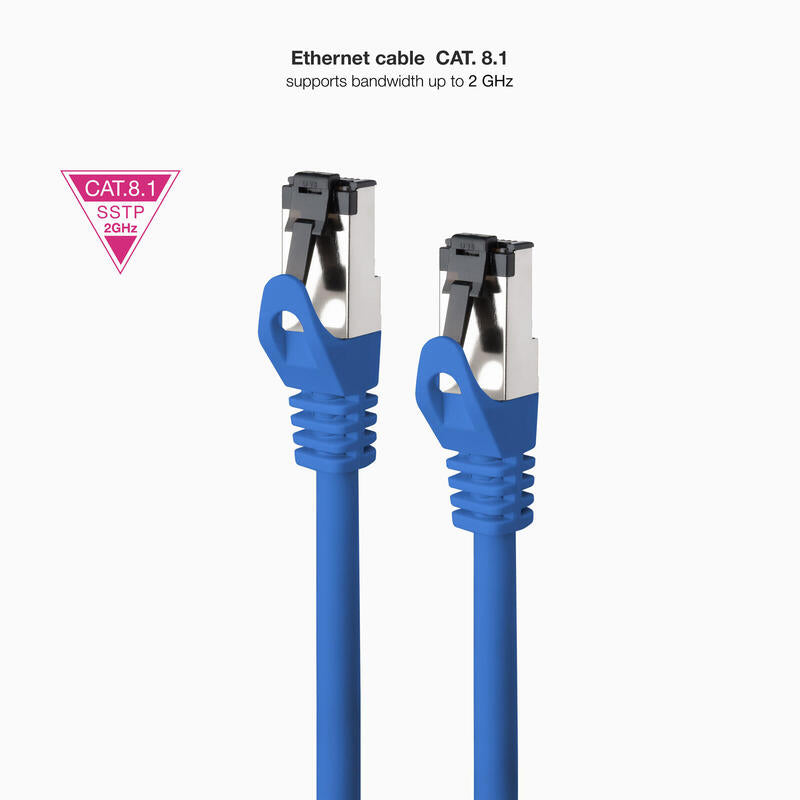 Cable Red Cat.8.1 2ghz Lszh Sstp Awg26, Azul, 2 M