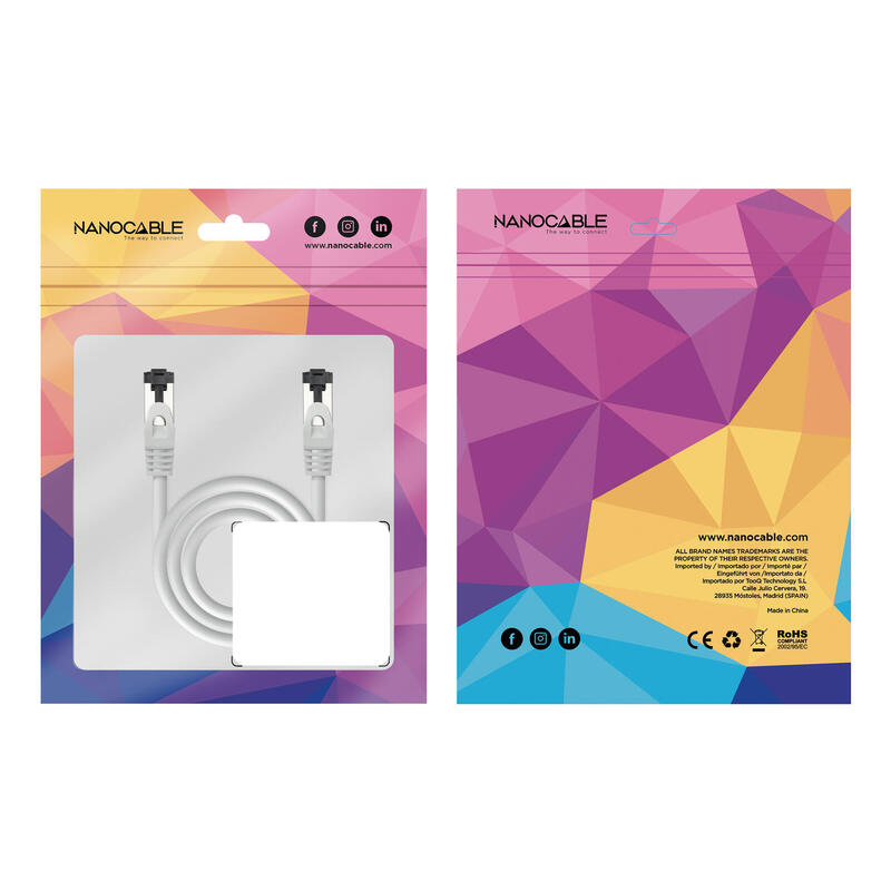 Cable Red Cat.8.1 2ghz Lszh Sstp Awg26, Gris, 2 M