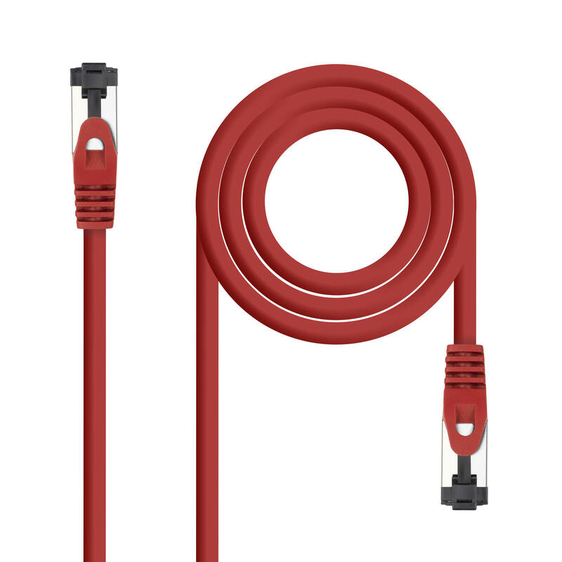 Cable Red Cat.8.1 2ghz Lszh Sstp Awg26 Rojo 30 Cm