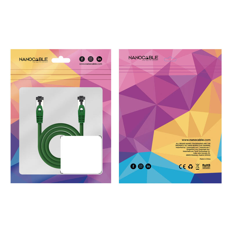 Cable Red Cat.8.1 2ghz Lszh Sstp Awg26 Verde 2 M