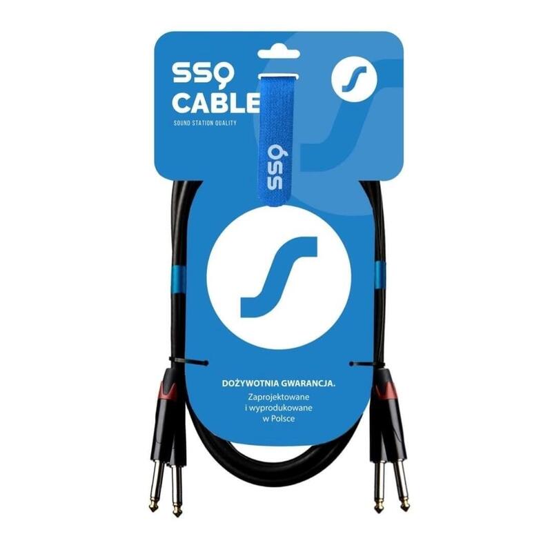 Cable Ssq Jmjm3 2x Jack Mono 6,3 Mm - 2x Jack Mono 6,3 Mm, 3 M