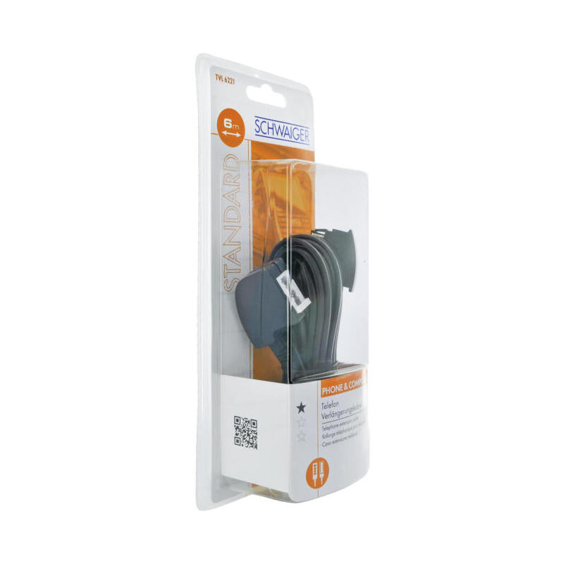 Cable Telefónico Schwaiger Versión Tae-F 6p4c -> Tae-F 6p4c 6m