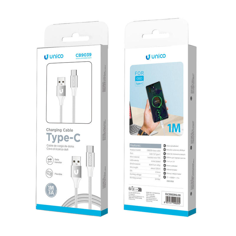 Cable Tipo C A Usb A 60w 3a 1m
