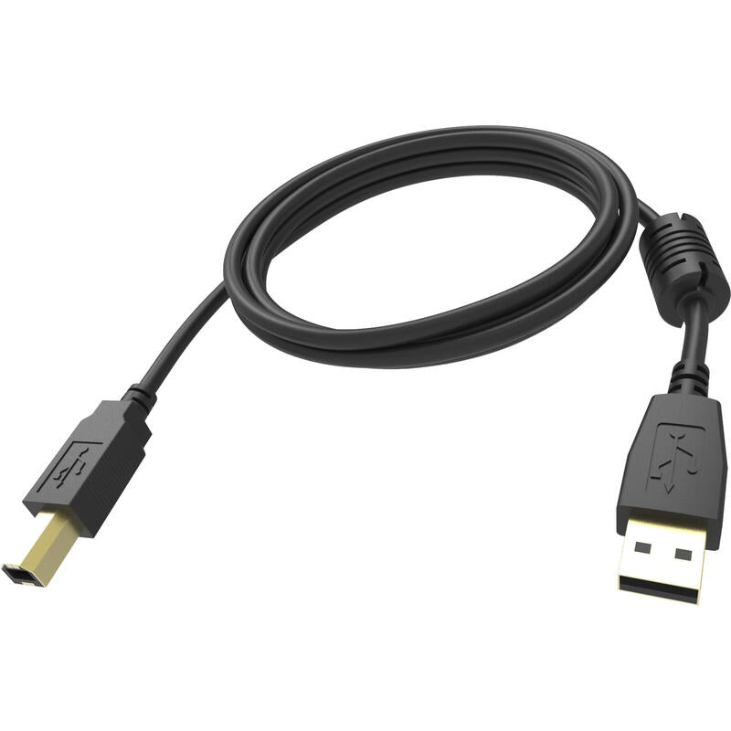 Cable Usb 2.0 Micro B A A De 3 M Conectores Chapados En Oro Núcleo De Ferrita En Un Extremo Ancho De Banda 480 Mbps Blindaje Trenzado Con Más Del 65 Por Ciento De Cobertura Usb A (M) A Usb B (M) Diámetro Exterior 4.8 Mm 28+24 Awg Negro