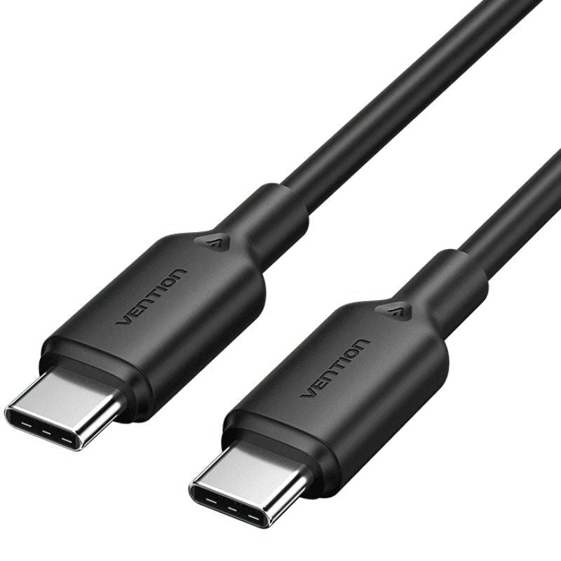 Cable Usb 2.0 Tipo-C 3a Vention Trcbf Usb Tipo-C Macho Usb Tipo-C Macho Hasta 60w 480mbps 1m Negro