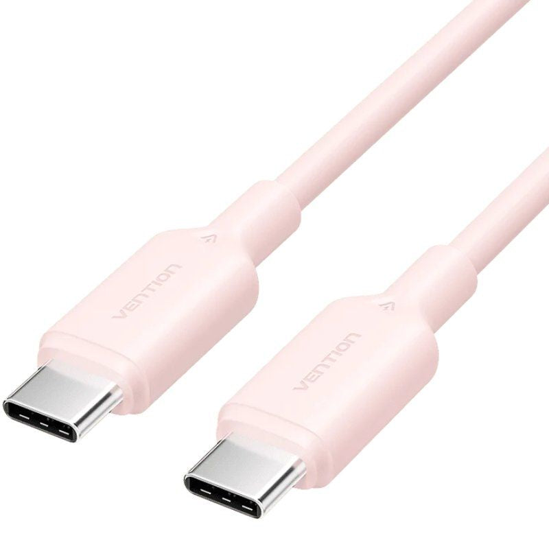 Cable Usb 2.0 Tipo-C 3a Vention Trcph Usb Tipo-C Macho Usb Tipo-C Macho Hasta 60w 480mbps 2m Rosa