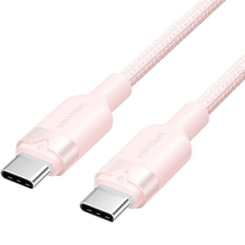 Cable Usb 2.0 Tipo-C 3a Vention Trdph Usb Tipo-C Macho Usb Tipo-C Macho Hasta 60w 480mbps 2m Rosa