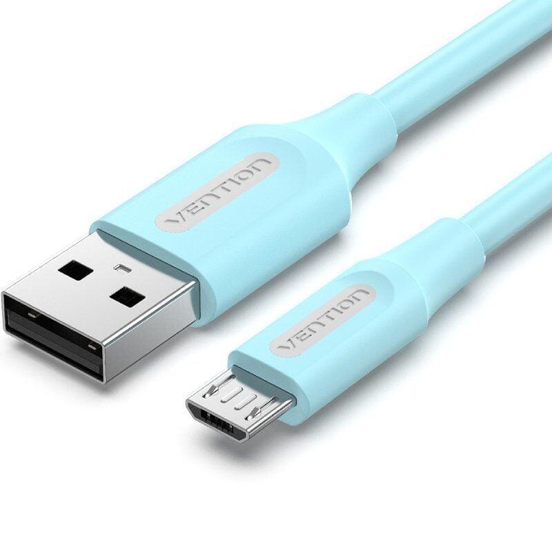 Cable Usb 2.0 Vention Colsg Usb Macho Microusb Macho Hasta 60w 480mbps 1.5m Azul