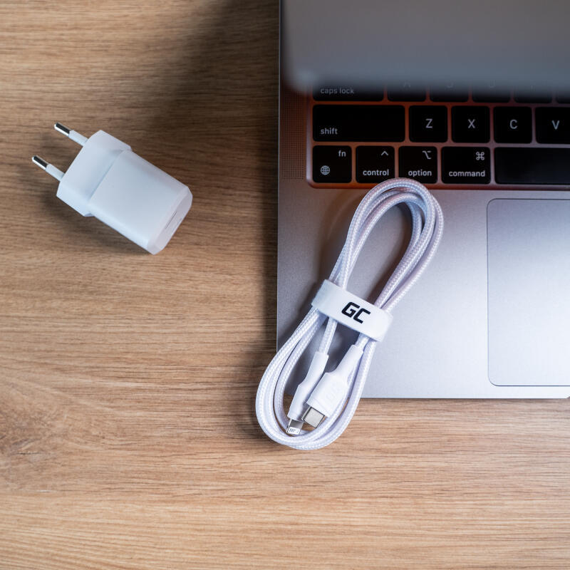 Cable Usb-C - Lightning Mfi 1m Para Apple Iphone Green Cell Powerstream