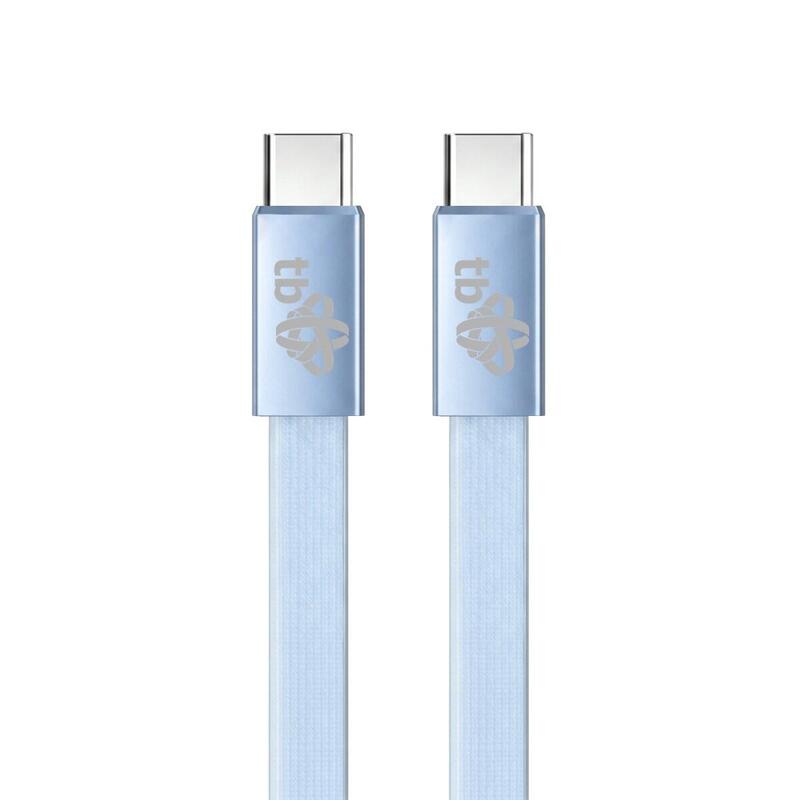 Cable Usb C - Usb C 1m Plano Azul Claro