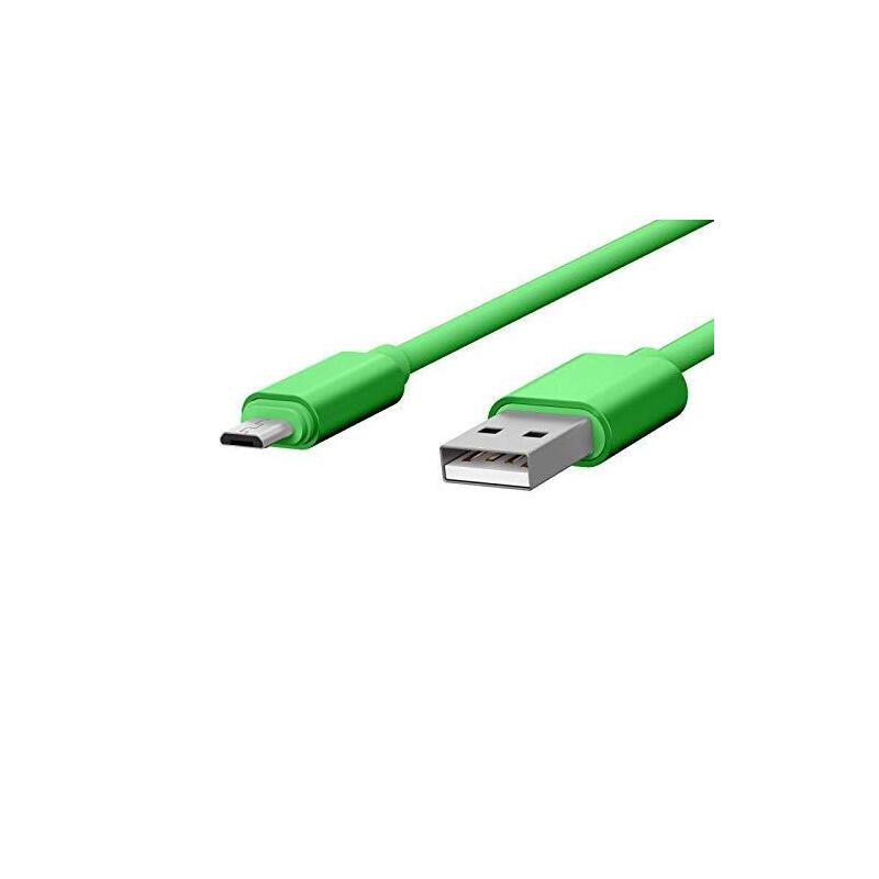 Cable Usb Charge & Synchro Vers Micro-Usb 1,7m Verde - Jaym® Collection Pop**