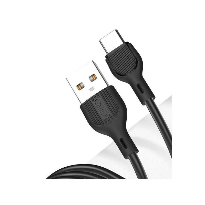 Xo Nb200tc2 Cable Usb-A Macho A Usb-C - Carga Y Transmision De Datos Alta Velocidad - 2.1a - 2m - Negro
