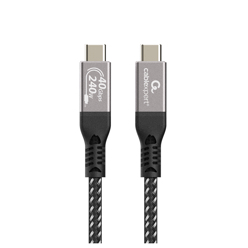 Cable Xpert Ccbp-Usb4-Cmcm240-0.5m Premium Usb4 Tipo C Charging And Data Cable, 40 Gbps, 240 W, 0.5 M