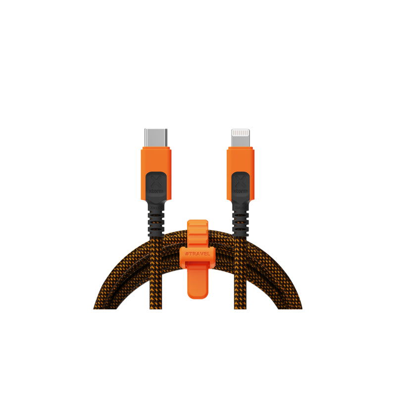 Cable Xtreme Usb-C A Lightning 1.5m Negro/Naranja Xtorm