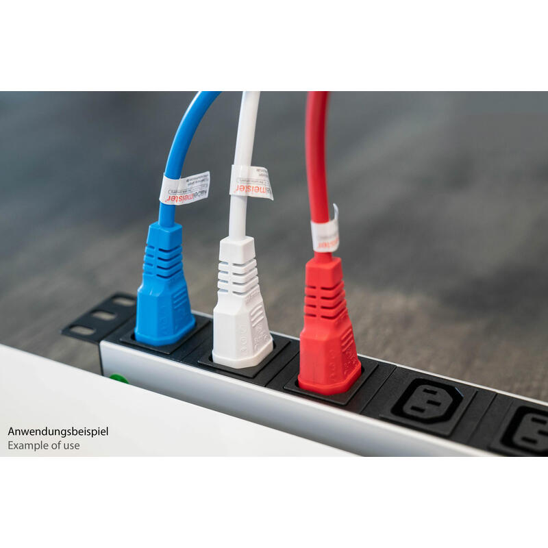 Cablemeimer Kaltgeräteverlängerung C14 An C14 Azul 2m