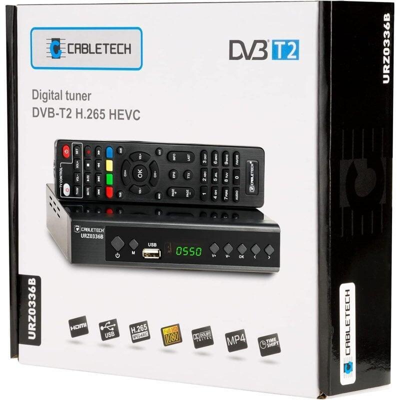 Cabletech Urz0336b Sintonizador Tdt Dvb-T2 H.265 Hevc