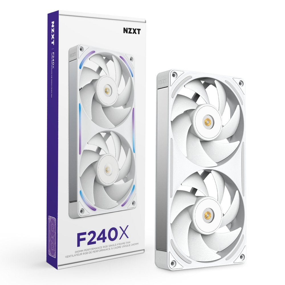 Nzxt F-Serie F240x Rgb Lã¼fter Single White Rf-U24pn-W1 Retail