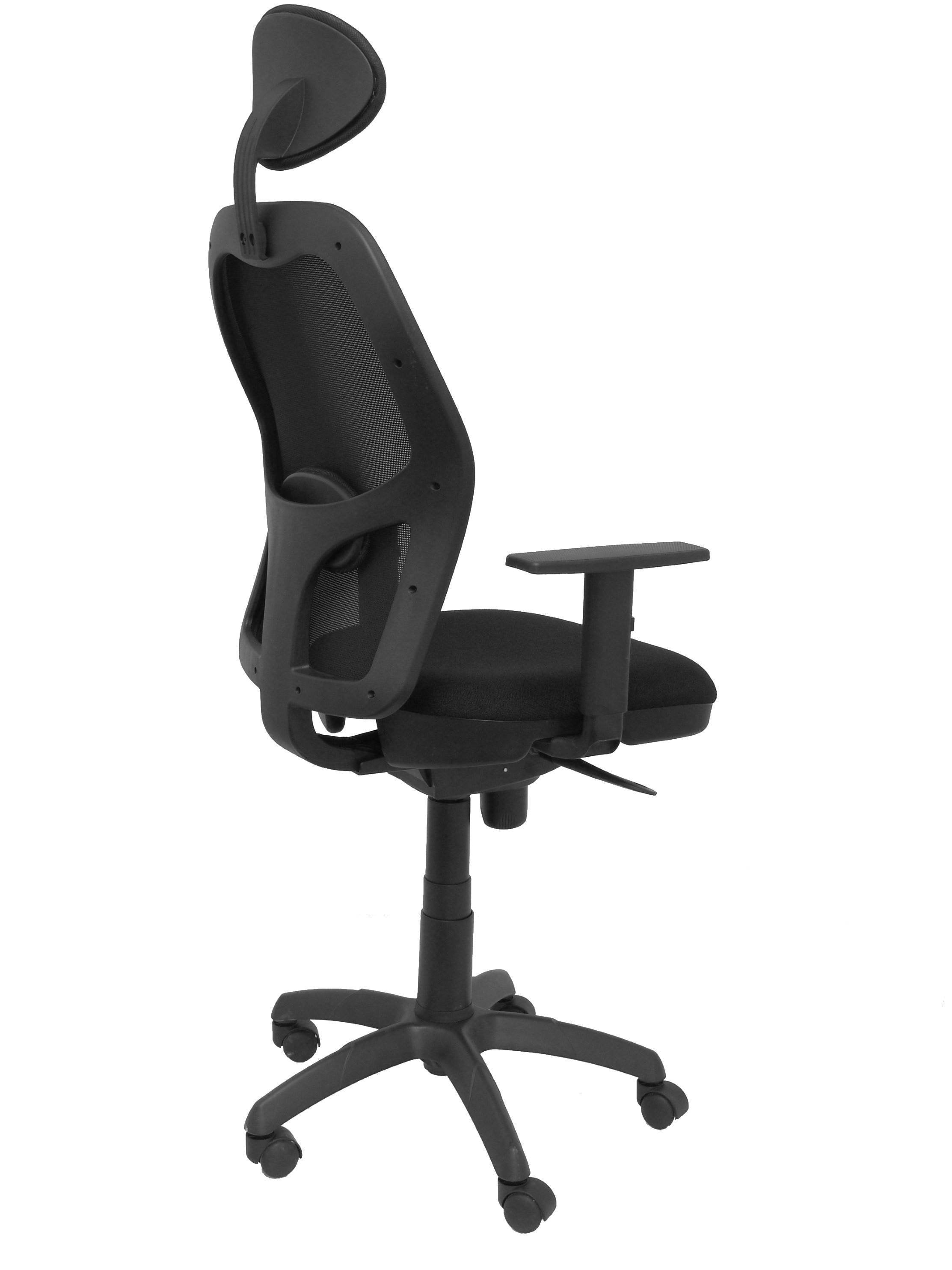 Silla Jorquera Malla Negra Asiento Bali Negro Con