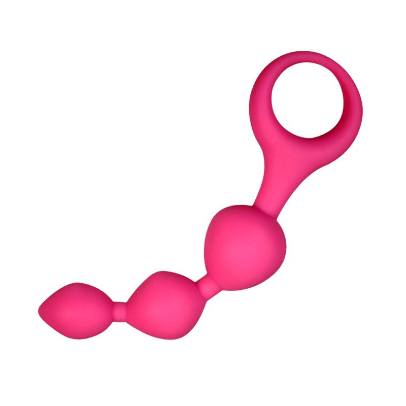 Alive - Triball Bolas Anales Silicona Rosa 15 Cm