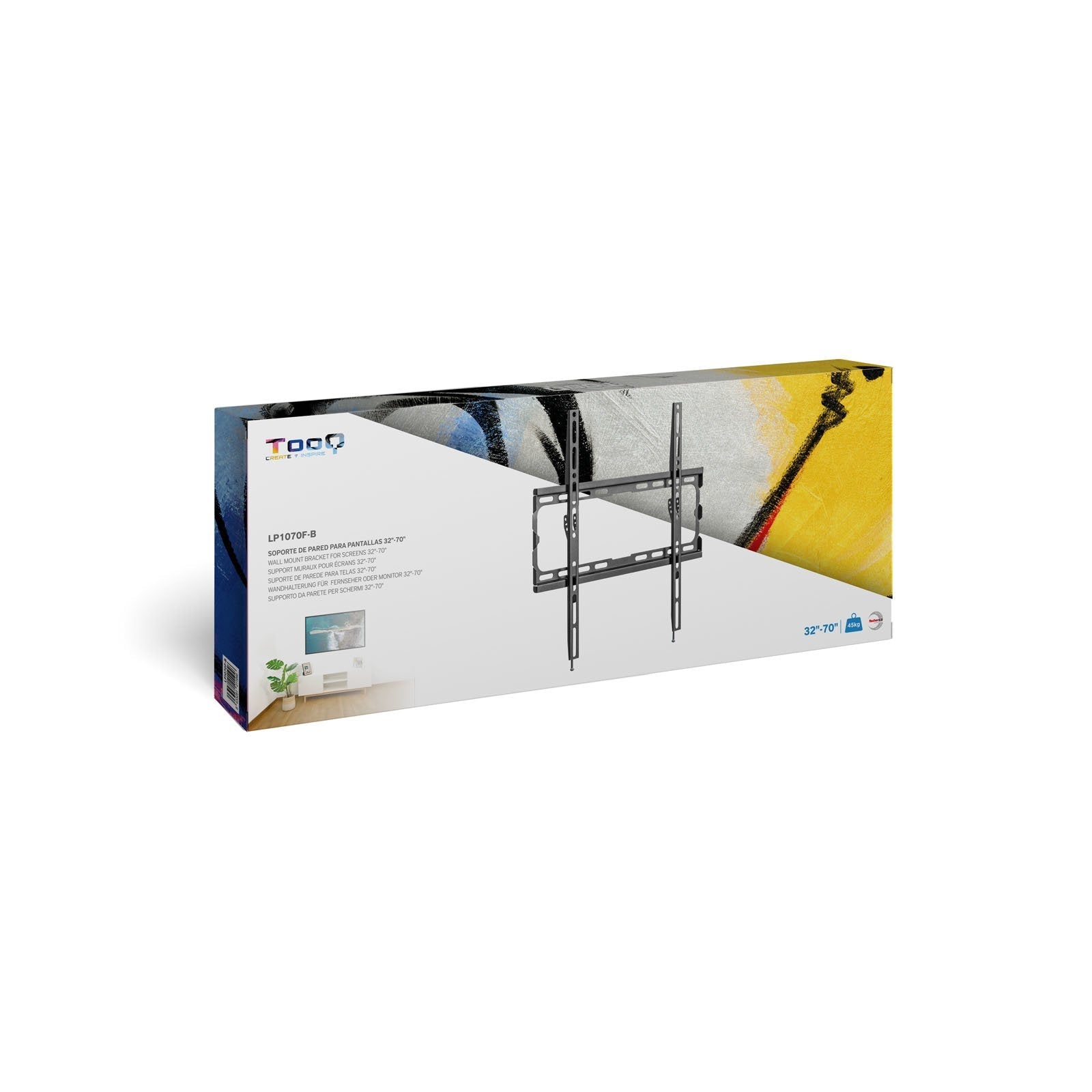Tooq Soporte Fijo De Pared Para Tv De 32"-70" - Peso Max 45kg - Vesa 400x400mm