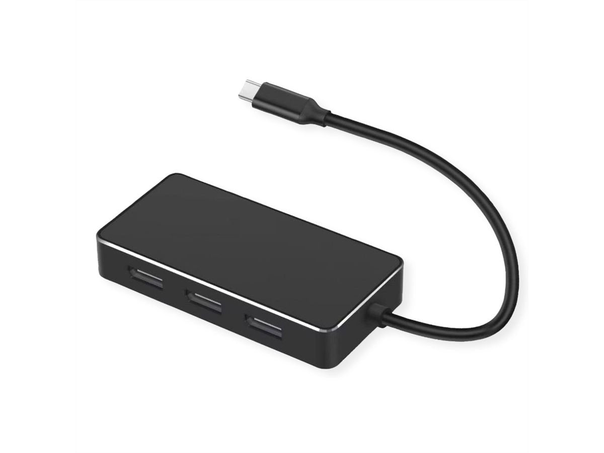 Value Multi-Display Adapter Usb Typ C - 3x Dp, Multi-Stream 4k