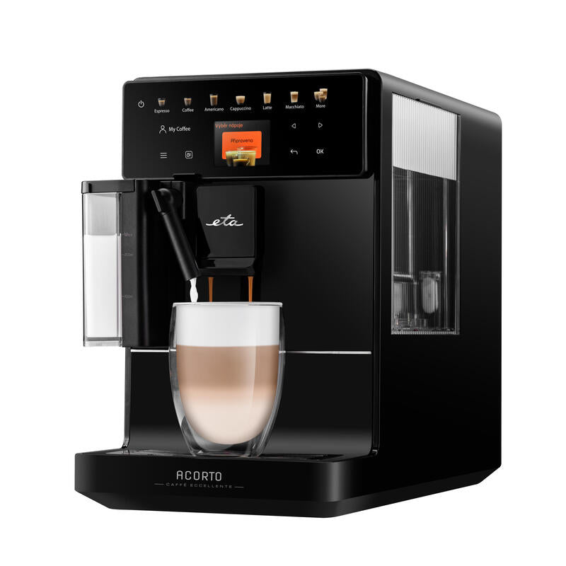 Cafetera Automatica Eta Eta918090000  Eta Acorto 1400 W, Deposito De Agua 1,3 L, Presion De Funcionamiento De La Bomba 19 Bar, Negro