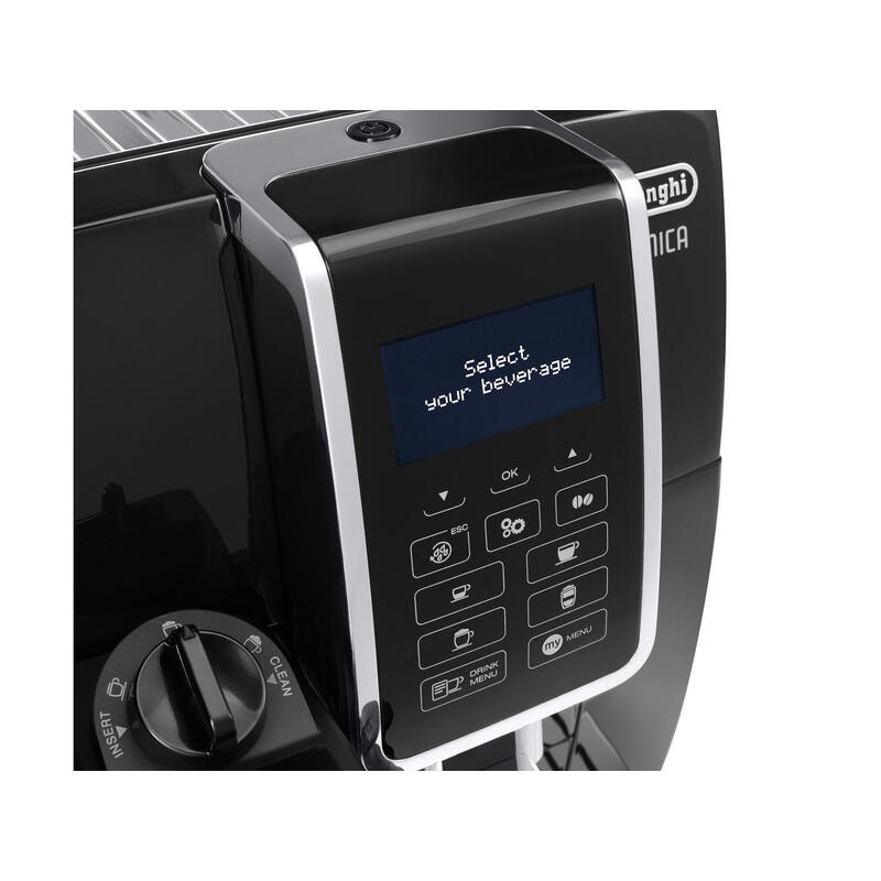 Cafetera Espresso Automática Delonghi Dinamica Ecam 350.55.B (1450w; Color Negro)