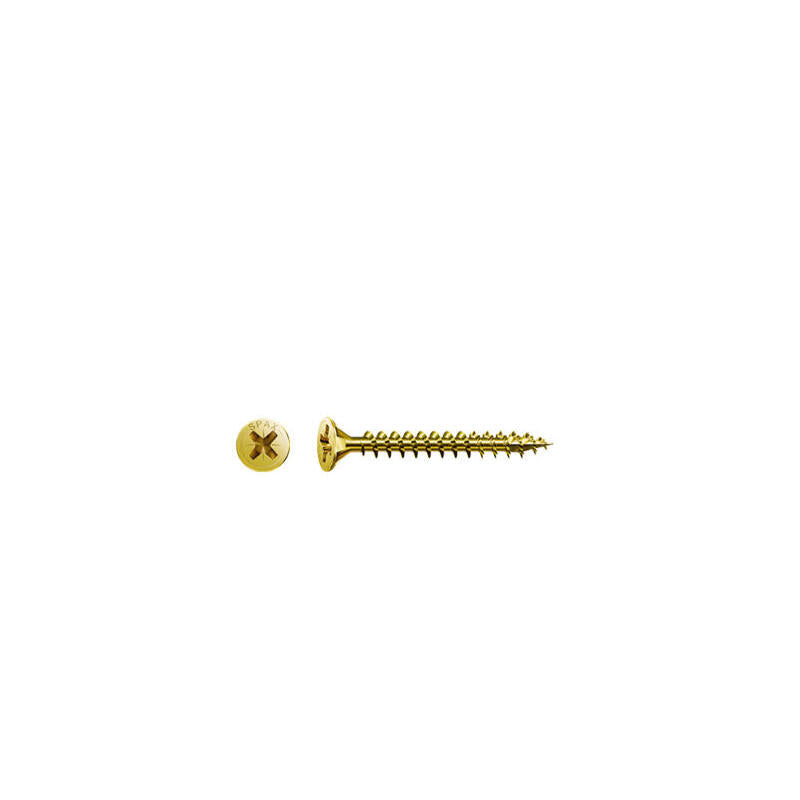 Caja 100 Unid. Tornillo Madera Spax Cabeza Plana Yellox 3,0x16mm Spax