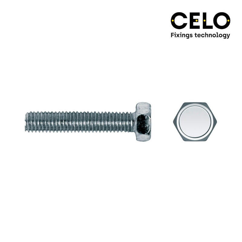 Caja 100 Unid. Tornillo Metrica Hexagonal Din/Ref 933 Ø8x30mm Zincado Celo