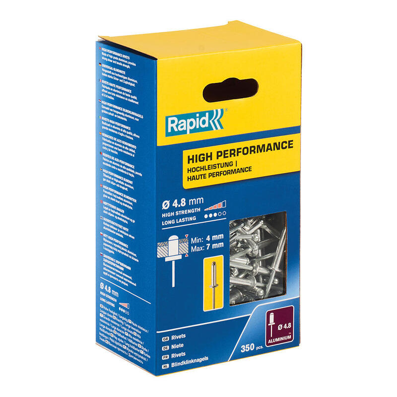 Caja 350 Remaches Ø4.8x10mm - Alto Rendimiento 5001435 Rapid