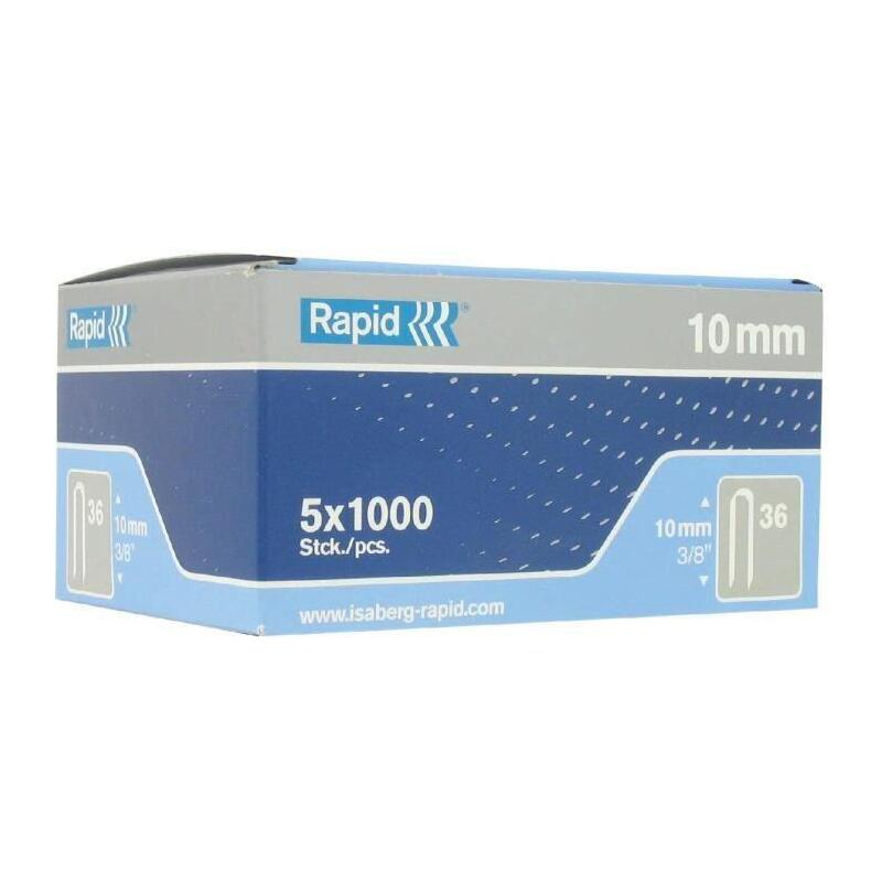 Caja 5000 Grapas Para Cable 36 10mm. 5x1000 Unid. Dp 11884410 Rapid