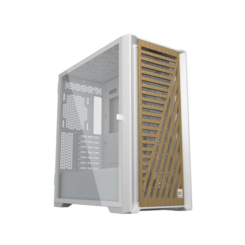 Caja Artisan Noble Blanca Con Frontal De Madera
