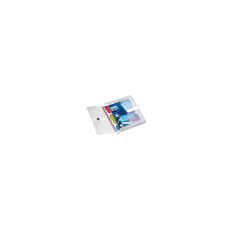 Caja De Colección Herlitz A4 Pp 4,0cm Color Transparenteee Con Banda Elámica