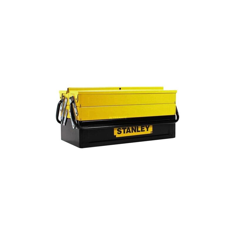 Caja De Herramientas Stanley De Metal, Caja De Herramientas Negra/Amarilla 1-94-738