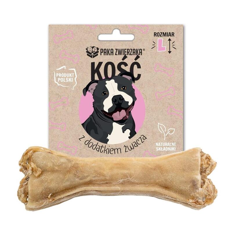 Caja De Hueso Para Mascotas Con Adición De Un Diente L-13,5 Cm 70g