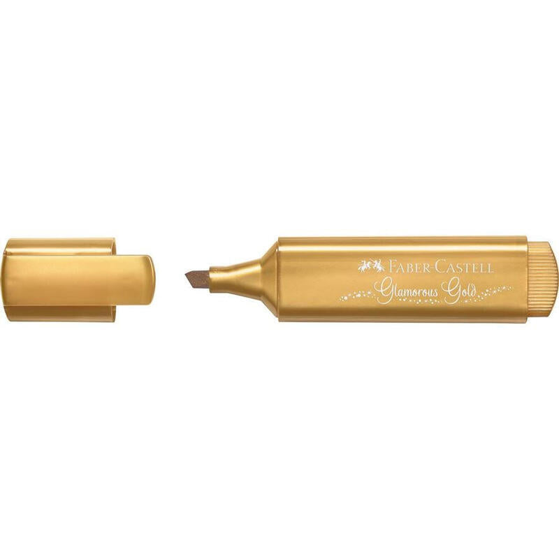 Caja De Marcadores Fluorescentes Faber Castell Textliner 46 154650 10 Unidades Oro Metálico