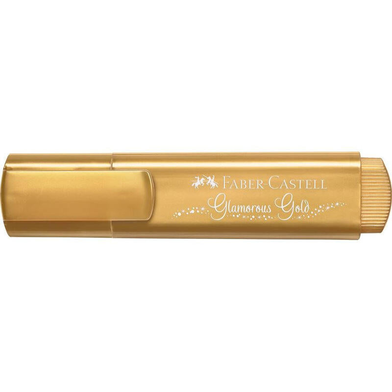 Caja De Marcadores Fluorescentes Faber Castell Textliner 46 154650 10 Unidades Oro Metálico
