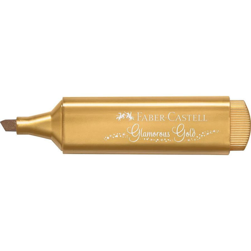 Caja De Marcadores Fluorescentes Faber Castell Textliner 46 154650 10 Unidades Oro Metálico