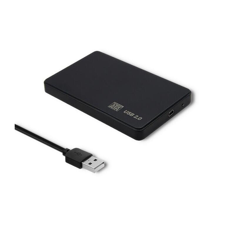 Caja Externa Para Disco Duro Qoltec Hdd Ssd De 2,5" Sata3 Usb 2.0, Color Negro.