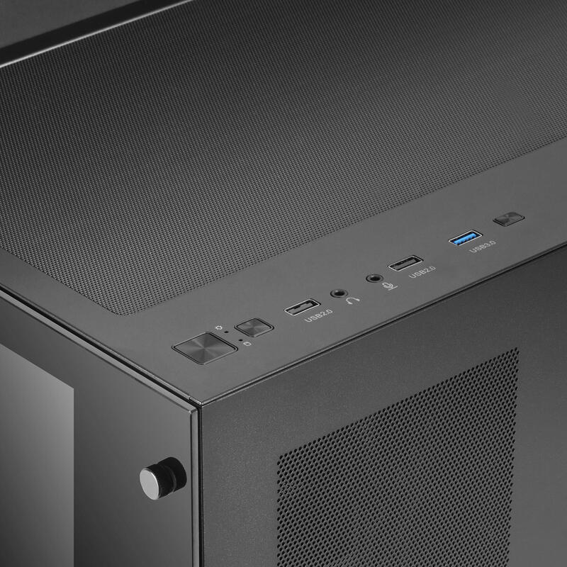 Caja Gaming Torre Mars Gaming Mcv3 Negra