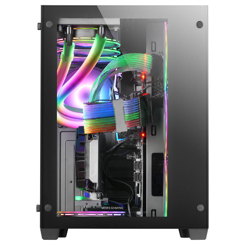 Caja Gaming Torre Mars Gaming Mcv3 Negra