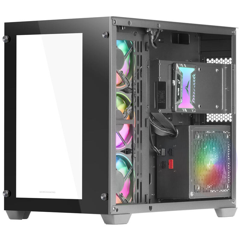Caja Gaming Torre Mars Gaming Mcv3 Negra