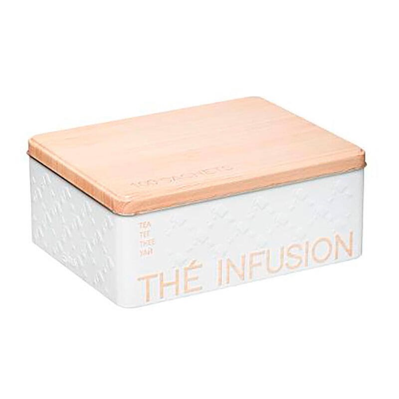 Caja Metalica Para Infusiones Para 100 Unid. Modelo Scandi Nature