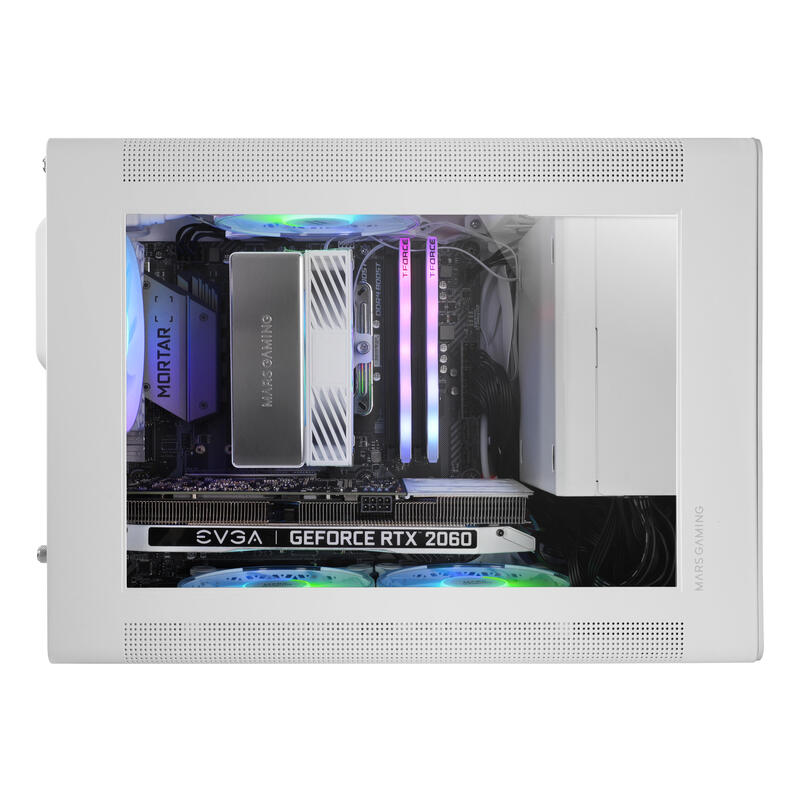 Caja Microatx Mars Gaming Mcxps Cristal Templado Mesh Gpu 280-360mm 1x3.5 2x2.5 Blancocompatible Atx/Sfx