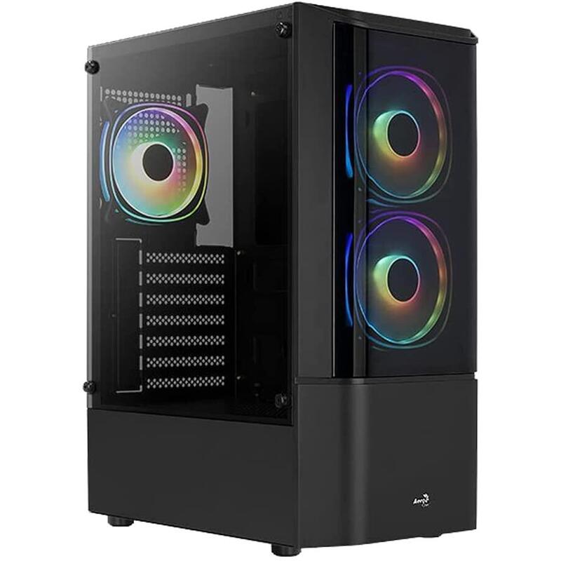 Caja Pc Aerocool Atx Quantum V3 Black Microatx/Atx/Miniitx